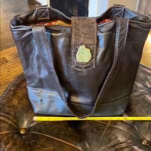 Handmade bag out of Buffalo hide